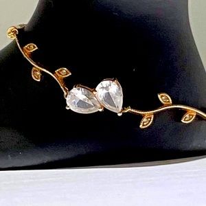 14k Rose Gold 925 S Silver White Sapphire Bracelet